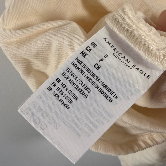 NWT American Eagle Outfitters Beige Corduroy Mini Dress - Picture 6 of 7